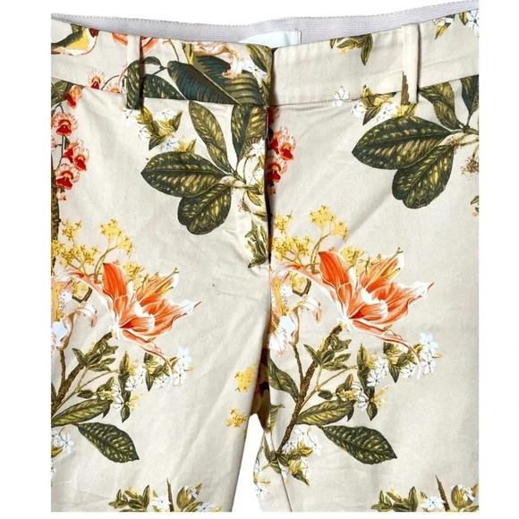 H&M | Cotton Blend Satin Ankle Length Floral Tapered Slacks Size 8 (NWOT) - Picture 4 of 9